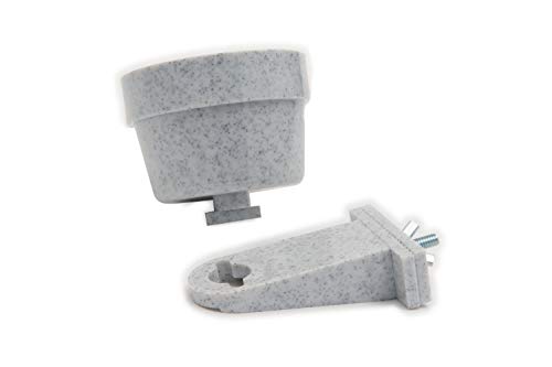 Lixit® Quick Lock Removable Bird Cage Bowls for Birds, Rabbits, Dogs, Cats, Guinea Pigs and Other Small Animals - Made in USA (Gray, 10 Ounce) - size: 10oz