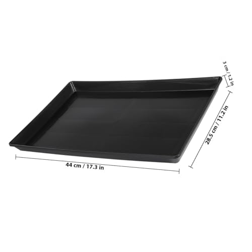 DOITOOL Bird Cage Tray Replacement 17.32X11.22X1.18In Leakproof Plastic Tray for Small Dog Crate Bunny Cage Bottom Parrot Set of 2 Easy to Resistant