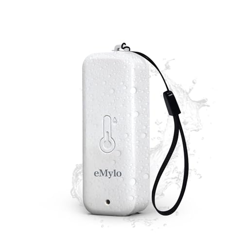 eMylo RTH11 Add-On Temperature Humidity Sensor, IP65 Weather-Resistant | Indoor Outdoor Remote Sensor, 492 ft Range, Requires eMylo WiFi Base Station for App Monitoring, Base Station Not Included