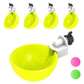 Lil'Clucker - Large Automatic Chicken Waterer Cups Suitable for Ducks, Geese, Turkeys, and Bunny Rabbit - Water Feeder Kit - Poultry Waterer (Yellow, 5 Pack) - color: Yellow, size: 5 Pack