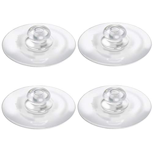 Heavy Duty Suction Cups for Windows, Shower Caddy and Bird Feeders, 4 Pack | 2 inch silicone suction cup with hole, fits sink caddy and hummingbird feeders, holds up to 4.4 lb, clear, reusable