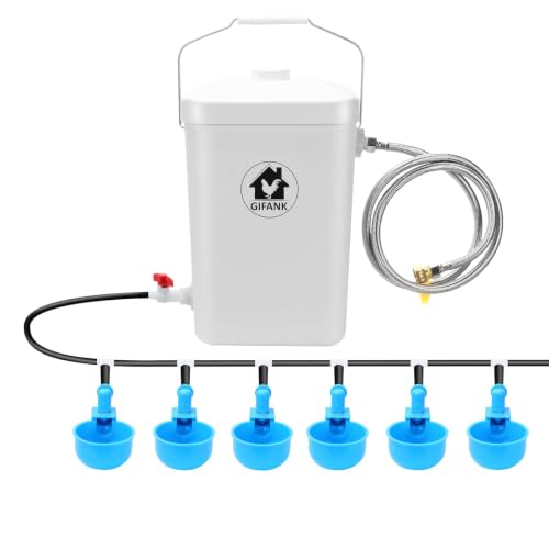 Automatic Chicken Waterer Float Controlled, 3 Gallons Poultry Waterer Dispenser with Hose Attachment, Poultry Automatic Drinking Accessories for Chicks, Duck, Goose, Turkey - size: 3 Gallon with soft tube