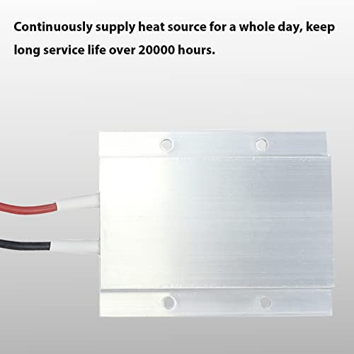 PTC Heating Element 12V 200C AC/DC Insulated Ceramic Heating Plate | Insulated Aluminum Shell, Constant Temp Thermostatic, Energy Saving, Long Service Life, for Small Space, 3.03×2.44", PTCYIDU - color: 12V 200C