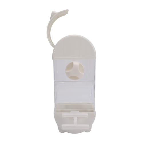 Fockety Bird Feeder, 800ml Transparent Feeder No Mess Feeding Semi Enclosed Easy Top Fill Hanging Bird Feeding Box with Tray Anti Scatter Design for Parakeets Cockatiels