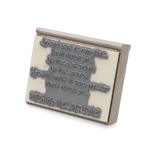 Infusion Custom Text Traditional Wood Stamp with Plastic Handle, 2" x 4" - size: 2" X 4"