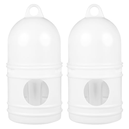 Totority Pigeon Water Dispenser 2pcs - 1000ml (34oz) Bird Waterer for Cage - Large Capacity Transparent Plastic Bird Drinker for Parrots, Parakeets, Budgies, Finches, Cockatiels, and Small Animals