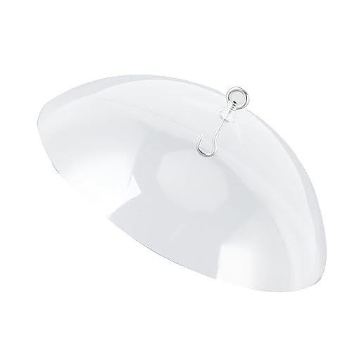 CLEAR Bird Feeder Protective Dome Cover, Prevent Squirrel, Large Diameter WeatherGuard, Hanging Bird Seeds Protector with for Hanging Bird Feeders, for Outdoor