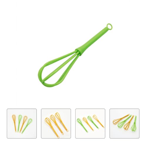10pcs Multi-function Plastic Egg Whisk Set Manual Handheld Egg Mixer for Baking and Milk Frothing Household Kitchen Utensils Random Color