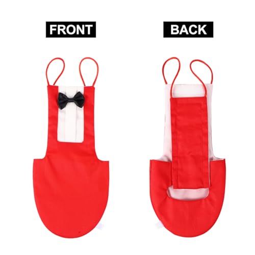 HANABASS 2Pcs Bird Diaper Parrot Suit Diapers, Cotton Pet Bird Clothes Pee Pads, Bird Harness Reusable, Macaw Parakeet Flight Suit for Birds, Cockatiel, Budgie, Red Black - size: XL