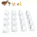 Quail Chick Port Feeder Compatible with DIY Bucket Pail Bin Container Coturnix - Set of 16 (2in) - size: 2in