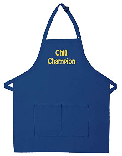 Made in the USA Personalized Embroidered Premium Adult Apron for Men Women Fathers Mothers Day Kitchen BBQ Grilling Gift - color: Royal, size: Standard