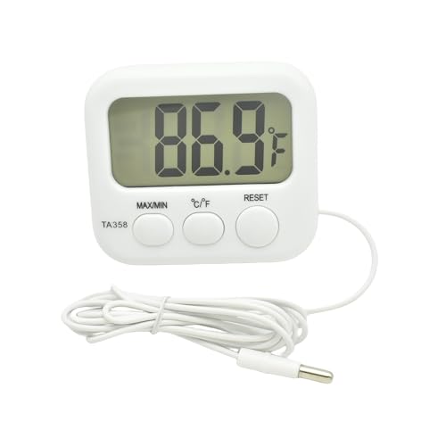 Small Digital Thermometer TA358 Celsius/Fahrenheit Temperature Indoor/Outdoor Meter Gauge with 5ft/1.5M Probe Sensor - style: Style A