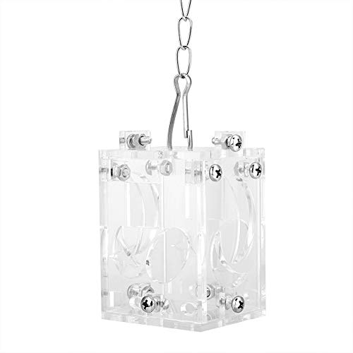 SUNGOOYUE Acrylic Bird Puzzle Feeder, Transparent Foraging Food Basket Toy, 4.5 X 5 X 7. Cm Hanging Design with Lid, Clear Acrylic Puzzle Box for Cockatiels Conures Small Birds