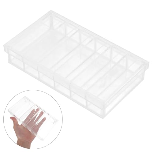 Acrylic Incubation Box with Lid, 6-Compartment Fish Breeder Tray, Laboratory Specimen Observation and Research Small Incubator for Aquarium and Experimental Use