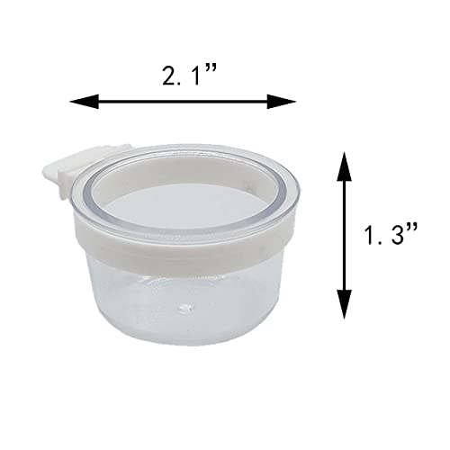 4 pcs Detachable Transparent Bowls for Canary Finch Parrot Seed Water Feeder