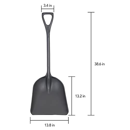 Remco 698288 Shovel,One-Piece,14",PP,Gray - color: Gray, size: 14 inch Blade