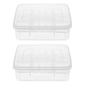 Reptile Egg Incubator Tray 16 Compartment Egg Hatching Box for Tortoise Lizard and Transparent Breeding Tray for Easy Observation 6.57 X 4.84 X 2.36 in 2 Pack