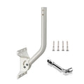 Universal Adjustable Mounting Pole, Steel J-Mount for Attic Outdoor Roof Wall Installation, Weatherproof Mast Pole, Mounting Bracket and Hardware Included (Diameter 1 1/4", Length 16 1/2", White) - size: 16.5"