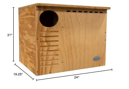 Barn Owl Nesting Box: Do It Yourself Assembly Kit Owl House- Build Your Own Barn Owl Box - Screws, Mounting Hardware, Instructions and Nesting Material Included