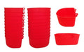 20 Pcs 25 fl.oz Durable Pet Feeder Bowls for Bird, Hamster, Rabbit, Chicken, Cat, Puppy Chicken Water Cups Hanging Rabbit Feeders for Cages Bird Dishes - size: Red 25 OZ Pack of 20