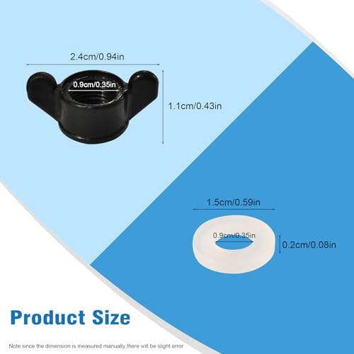 30 Sets Silicone Washers and Wing Nuts for Poultry Waterer Cups Chicken Water Nipples, Silicone O-Rings 16mm OD 8mm ID 2mm Thickness Seal Gasket (30 Sets, OD:16mm ID:8mm)