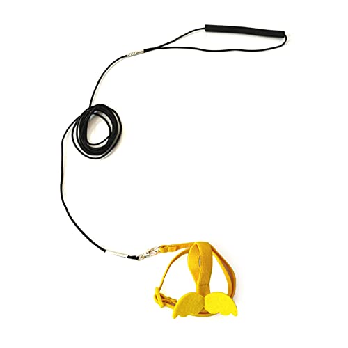 Bird Harness Leash Flight Training Vest Costume Clothes Lovebirds Cockatiel Conures Flying Clothing - color: Yellow, size: Small