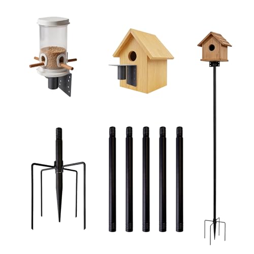 Smart Bird Feeder Pole Stand 79in Bird House Pole for Camera Birdfeeder Station