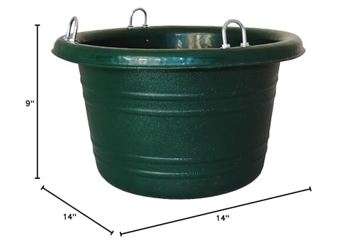 Horsemen's Pride Horse Feed Tub, Small, 18 Quarts, Green - color: Green, size: 18 Quarts