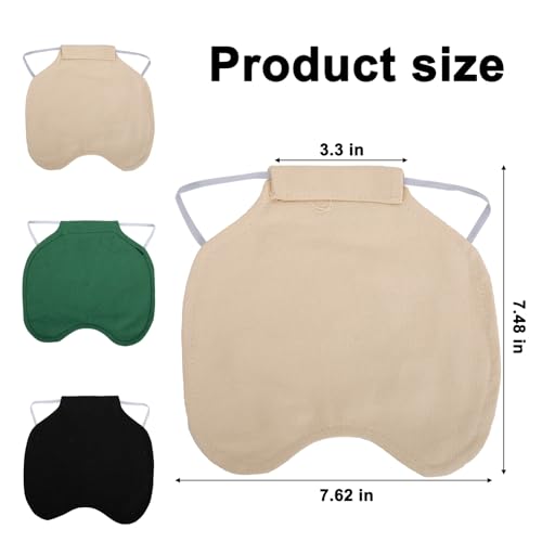 3pcs Chicken Saddle for Hens, Protective Hen Aprons Chicken Back Cover, Soft Feather Protector Accessories (Green, Black, Khaki)
