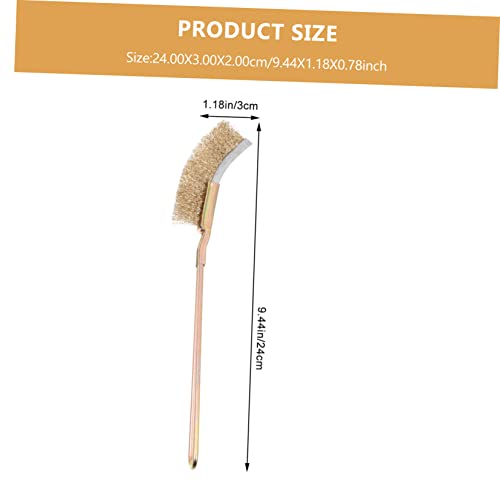 ibasenice 1set Bird Cage Cleaning Brush Steel and Copper Cage Supplies Extra Handle for Easy Cleaning of Bird Droppings Essential Tool - size: 24X3X2CM