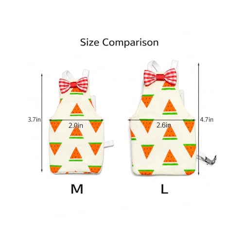 Cockatiel Conure Bird Diaper and Leash Set | Small Diaper and Harness, Washable, Reusable Flight Suit for Small Parrots - size: L