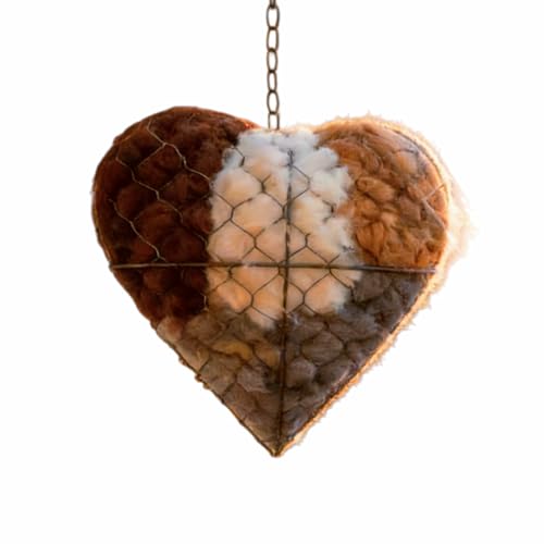Handmade Fiber Bird Nesting Heart Build Birdhouse Wool Material Balls for Wild Birds