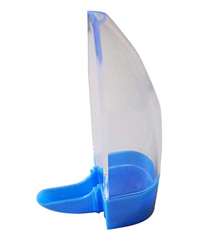 Bird Cage Water Bottle Dispenser Feeder Small 2pcs (Blue) | For Zebra finch / Budgies size birds - color: Blue