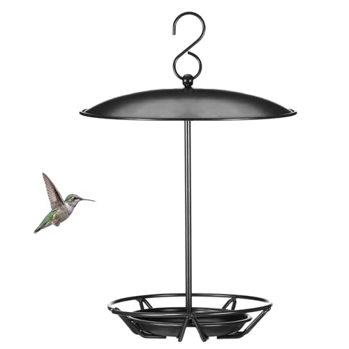 1 Pack Cylinder Bird Feeder Outdoor Seed Cake Feeder Hanging Metal Suet Cake Holder Backyard Wild Bird Feeding Feeders for Outdoors Garden (Black) - color: Black