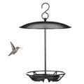 1 Pack Cylinder Bird Feeder Outdoor Seed Cake Feeder Hanging Metal Suet Cake Holder Backyard Wild Bird Feeding Feeders for Outdoors Garden (Black) - color: Black