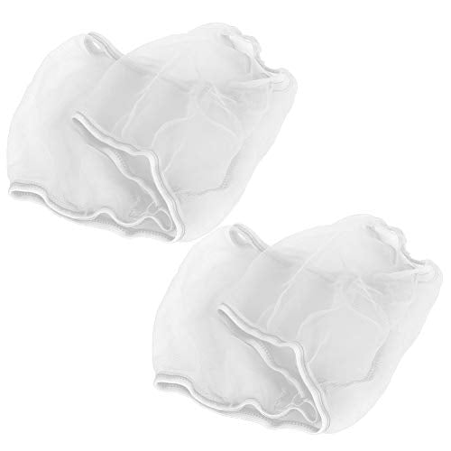 Alvinlite 2 Pieces Bird Cage Cover Seed Feather Catcher Birdcage Nylon Mesh Net Cover Soft Skirt Guard,Bird Cage Accessory(White) - color: White