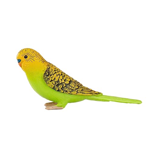 MOJO – Budgerigar (Australian Parakeet) Green | Hand-Painted Toy Figure | Farmland Pet Bird Collection | True to Life & Highly Detailed | Designed in UK