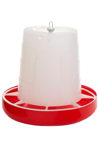 Little Giant® Plastic Hanging Poultry Feeder | Heavy Duty Automatic Feed Container for Poultry (Red, 22 Pound) - size: 22 Pound