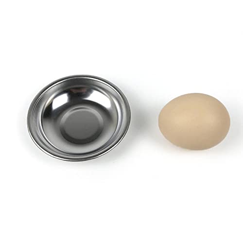 esowemsn 10PCS Stainless Steel Sauce Dishes Mini Appetizer Serving Plates 4inch Round Seasoning Dishes Sushi Dipping Bowl for Home Kitchen Restaurant - size: 10cm