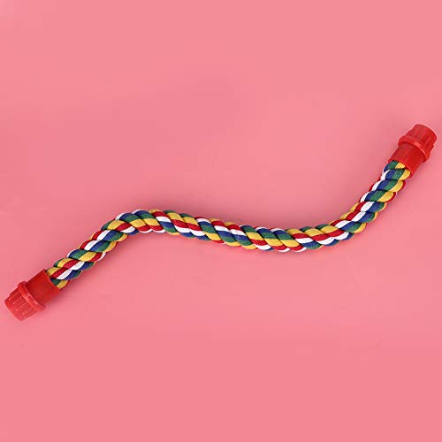 Bird Rope Perch, Colorful Bendable Chewable Cotton Ropes Perch Stand for Parrot Budgie Parakeet Cockatiel Conure Lovebird Finch Canary (S)