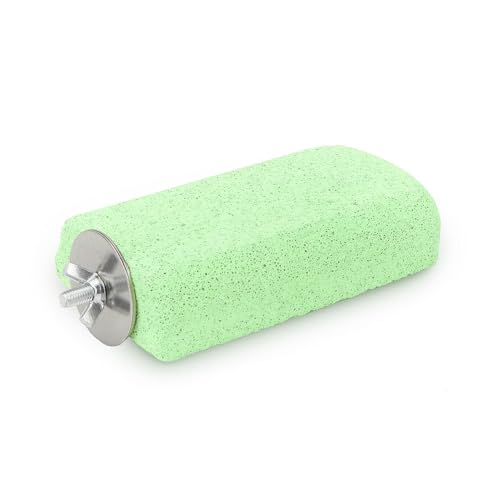 Hypeety Bird Beak Grinding Stone Cage Calcium Mineral Paw Grinding Block | Natural calcium stone, provides calcium and beak care, durable chew-proof, for parrot/chinchilla/hamster, 1pc, random color - color: Perch Stand