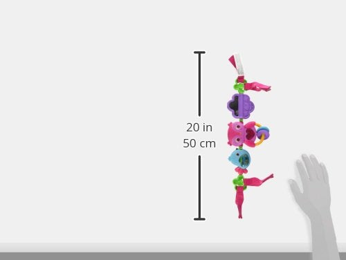 Bright Starts Busy Birdies Carrier Toy Bar Musical Take-Along Toy with Lights, Ages Newborn +, Pink - color: Busy Birdies