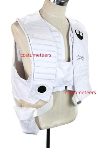 X-WING RESISTANCE PILOT TFA COSTUME Flight Suit Jumpsuit and Vest Only - size: Medium
