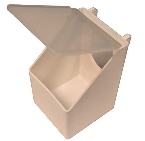 4 Pack of 1 Hole Plastic Quail Pigeon Dove Bird Outside of CAGE Mount FEEDERS