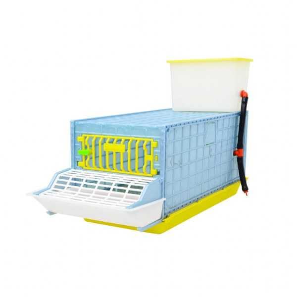 Small Grow Out Pens: 1 Section, 9.5 Inch Headspace, Hygienic Waste Tray, Smart Feeder, Poultry Grow Out Pen, Grow Out Cages with Elliptical Flooring - Cimuka by Hatching Time - style: 1 Section, 1 Layer