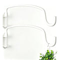 Plant Hook,12 Inch Plant Hanger Bracket Heavy Duty Wall Mounted Hooks for Hanging Bird Feeder, Flower Bracket, Anti Rust Metal Lanterns - color: White, size: 12in 2Pack