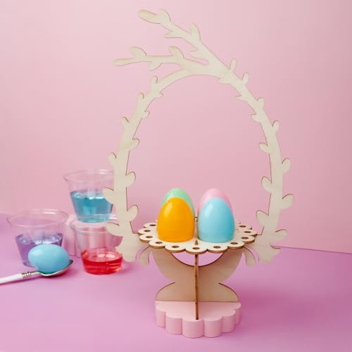 Wooden Egg Holder Kit for Countertop, Bird Nest, 13-Inch, 1/8 Inch Thick, Easter Crafts, by Woodpeckers