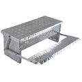Treadle Large Poultry Feeders Aluminium Automatic Chicken Feeder No Waste Rat Proof Trough with Weatherproof Lid for Duck Fowl 18 lbs Capacity - size: 22.4"×13.5"×7.3" 18lbs