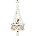Warm Bird Cage Bird Nest, Bohemian Style Cotton Woven Hanging Small Bird Bed for Cage, Warm Nest for Canary, Lovebird, Budgie, Finch (Beige)