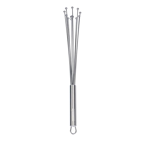 Restaurantware 12.5 in Stainless Steel Ball Whisk - German Standard Egg Beater with Ergonomic Handle, Dishwasher Safe - Manual Mixer Cooking Whisk for Baking, Stirring, Sauces, Beating - color: Ball Whisk, size: 12 1/2"